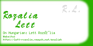 rozalia lett business card